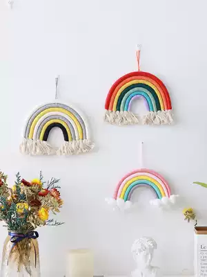 Nordic ins rainbow decoration wall pendant kindergarten bedroom room princess room wall hanging net red creative