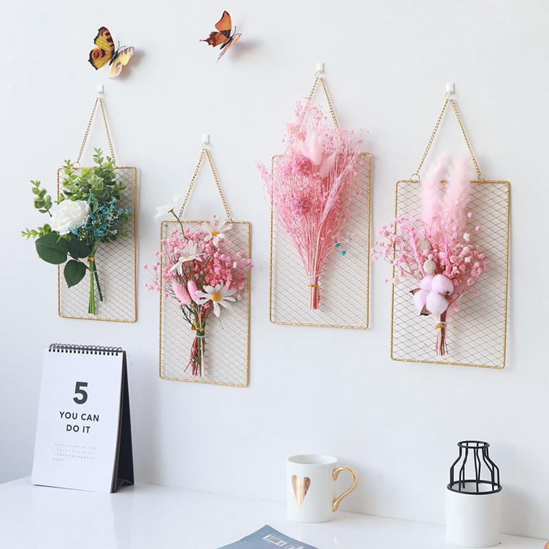 Net Red Terrace Wall Decoration Nordic Wind Creativity Wall-mounted Flowers Bedroom Wall Room Milk Tea Shop Hanging Accessories Pendant