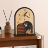 French-Style Vintage Desktop Clock Ornament, Tabletop Clock, Silent Clock for Living Room Tv Cabinet Decoration