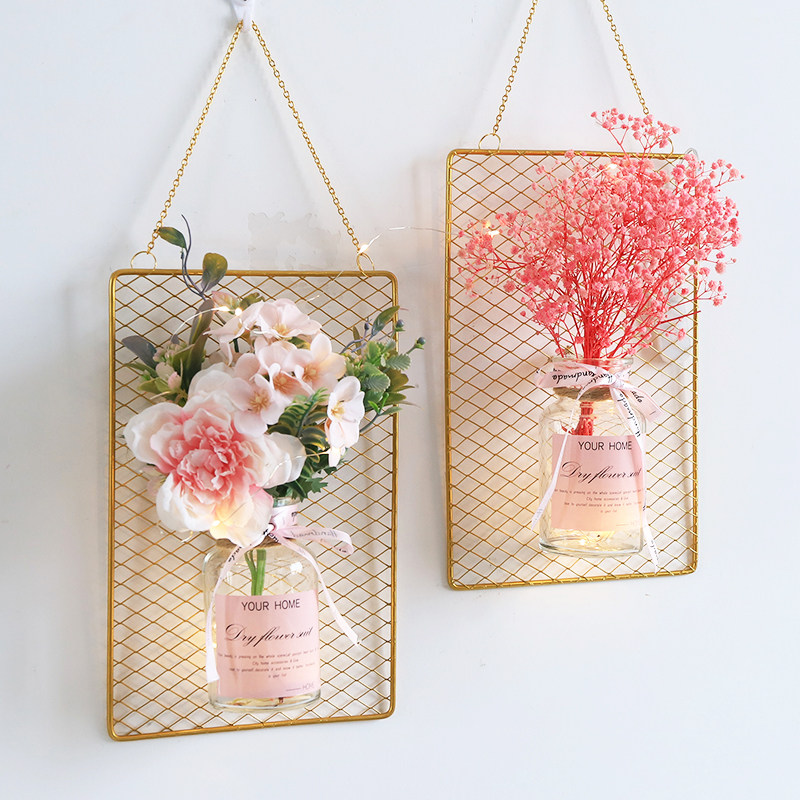 Bedroom dining room wall decoration pendant creative Nordic net red wall ins wind living room background wall decoration