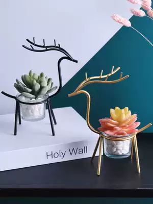 Nordic Elk simulation plant fake flower fleshy potted small ornaments ins creative living room room desktop decorations