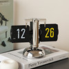 Calendar Ornament Automatic Page-Turning Clock Desktop Retro Mechanical Clock Table Digital Clock Creative Living Room Decoration