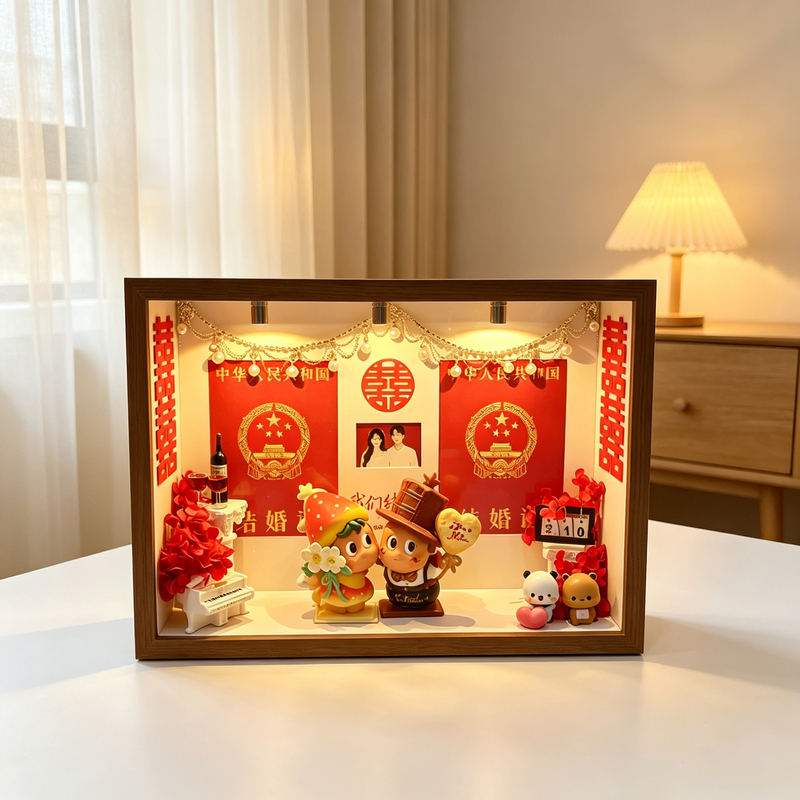 Star Man's Heart-Pounding Blind Box Bubble Mart Display Box Wedding Registration Photo Stand Qixi Valentine's Day Gift Star Man's Heart-Pounding Blind Box Bubble Mart Display Box Wedding Registration Photo Stand Qixi Valentine's Day Gift