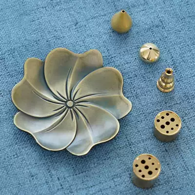Pure copper wire incense plug point incense seat plug incense insert device gourd beads water drop fragrance tray tray incense bracket all copper nine holes