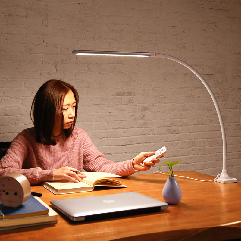 LED desk lamp eye protection lamp desk College student bedroom bedside drawing office work long arm clip clip lamp