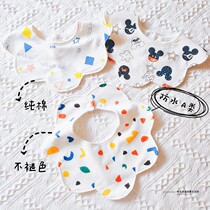 Good-looking and good use of the mother wall crack recommended baby saliva towel cotton waterproof bib newborn spit milk towel absorbent