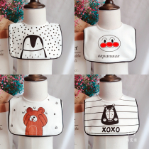 ins little baby saliva towel cotton infant waterproof bib 0-2 year old square cartoon bib spit milk towel soft