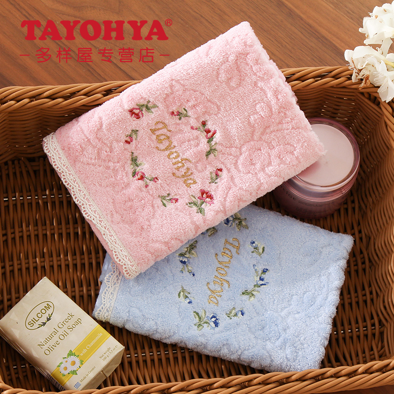 TAYOHYA VARIETY HOUSE GARDEN ROSE JACQUARD PRINTED FACE TOWEL COTTON SOFT SKINCARE WATER SUCTION COMFORT TOWEL