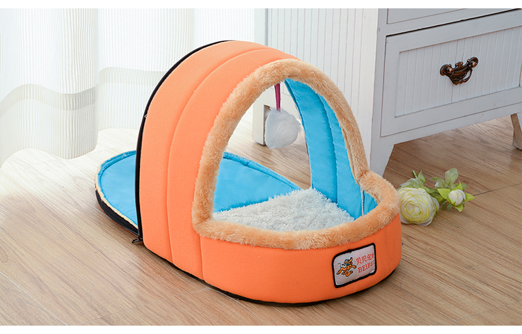Mèo có thể tháo rời và có thể giặt bốn mùa thú cưng dễ thương tổ Teddy Chihuahua chó con kennel mèo nhà yurt mèo túi ngủ - Cat / Dog hàng ngày Neccessities 	bộ bát ăn cho mèo	