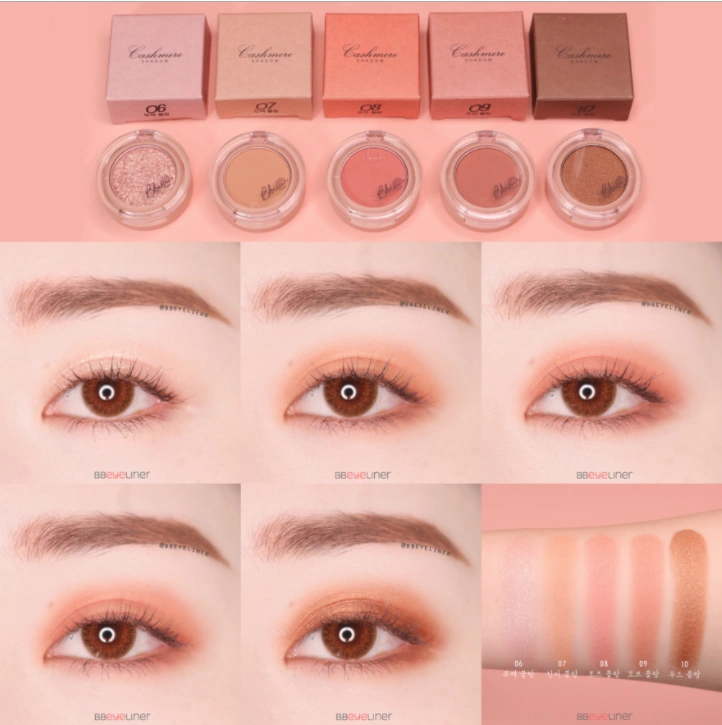 CACA Home BBIA New Cashmere Monochrome Eyeshadow Pearly Matte Earth Color Bean Paste Rose - Bóng mắt