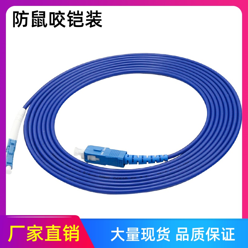 Anti-rat armored pigtail single-mode LC-SC 3 meters 5 meters 10 meters 20 meters 60 meters metal armor single core fiber jumper