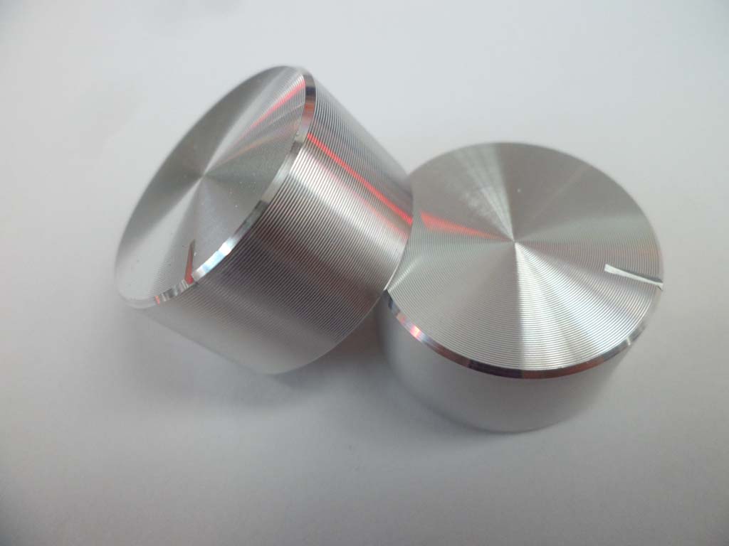 Potential knob Knob Aluminum knob 22 X12 Silver Smooth Flower shaft semi axis