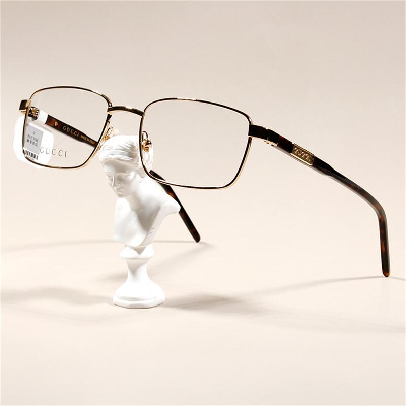 Gucci Eyeglass Frames Optical Men's Glasses Business Myopia Elegant Metal Full Frame Ultra-Light Frame Gg1801O
