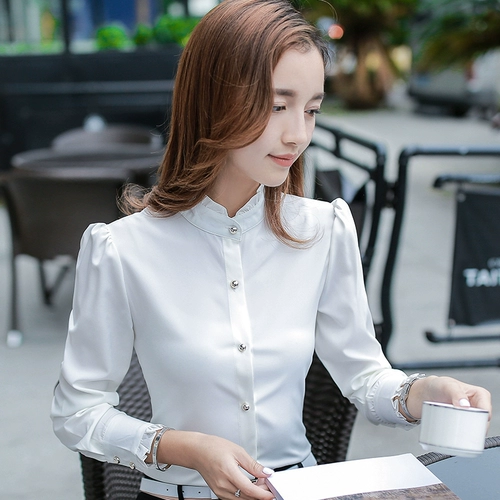 Рубашка, весенний приятный телу модный шифоновый лонгслив, 2025 года