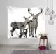Elk head Vẻ đẹp Bắc Âu ins treo vải nền tường trang trí vải tấm thảm tường chăn vườn sofa khăn trải bàn thảm trang trí tường