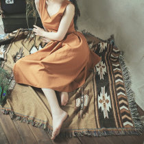 Foreign trade American country Bohemian National style pure cotton blanket sofa sofa blanket cover blanket carpet carpet blanket