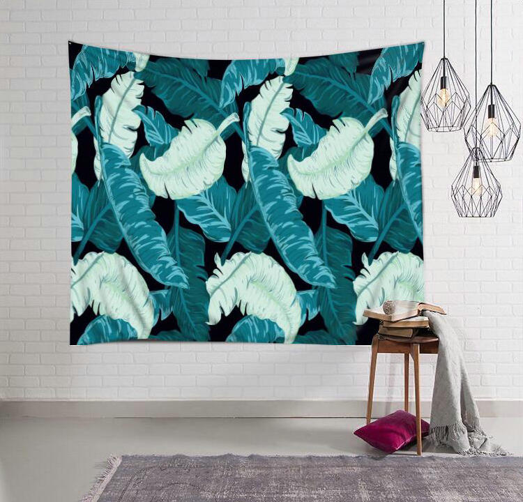 Cây xanh Bắc Âu lá chuối treo vải nền tường trang trí canvas rùa tre tấm thảm tường nghệ thuật vải - Tapestry thảm tường