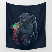 Nordic wind ins hanging cloth astronaut Astronaut Wall background decoration painting tapestry wall decoration partition towel table cover cloth