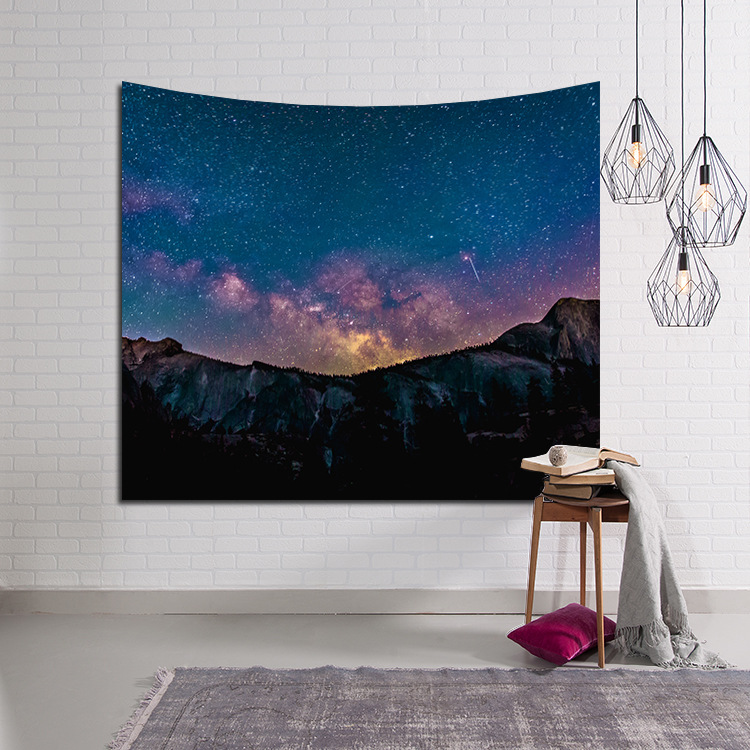 3D stereo cảnh quan kỹ thuật số Bắc Âu in treo tường vải trang trí vải đầu giường tấm thảm sofa khăn trải bàn thảm treo tường vintage