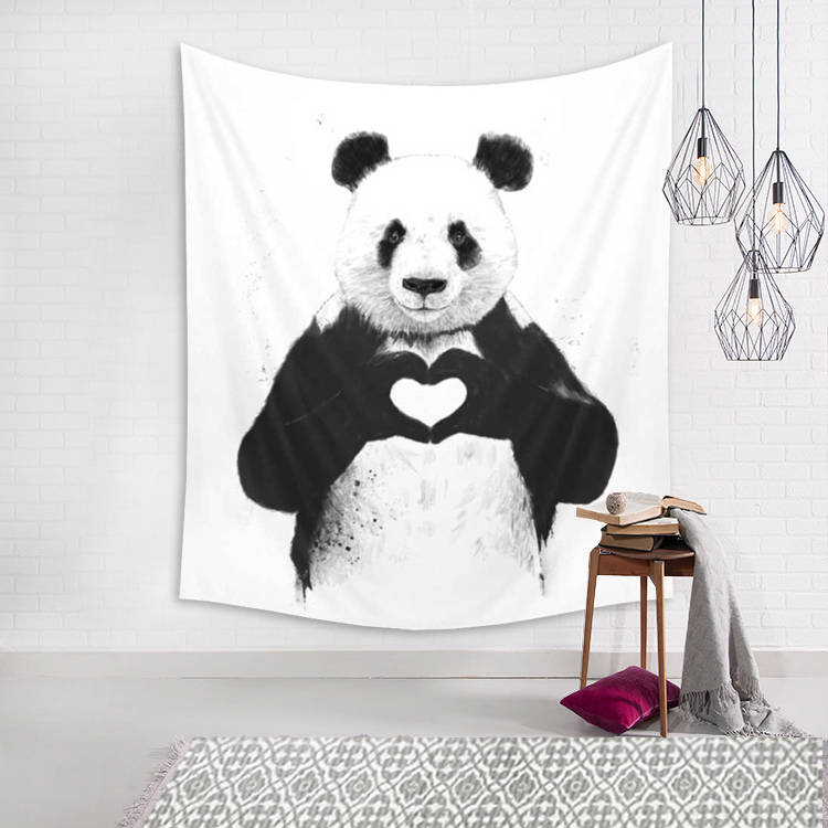 Phong cách bắc âu hiện đại nhỏ gọn ins treo tường nền sơn trang trí tấm thảm wall art bãi biển khăn bảng vải