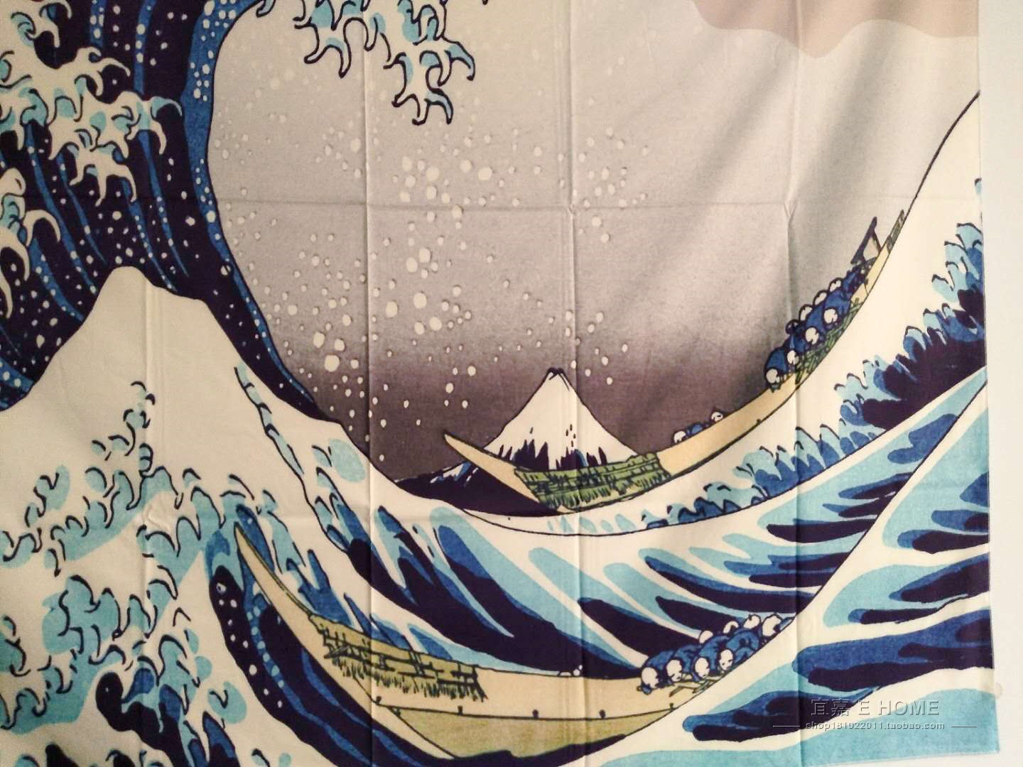 Kanagawa lướt trong sóng ukiyo-e Nhật Bản treo tường nền vải trang trí tấm thảm khăn trải bàn khăn trải giường thảm decor phòng ngủ