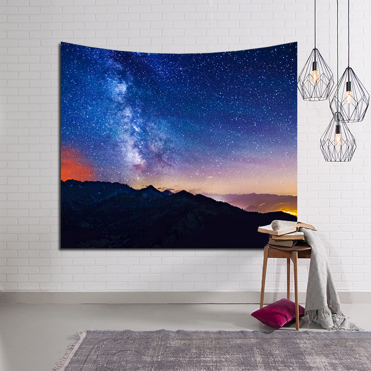 3D stereo cảnh quan kỹ thuật số Bắc Âu in treo tường vải trang trí vải đầu giường tấm thảm sofa khăn trải bàn thảm treo tường vintage