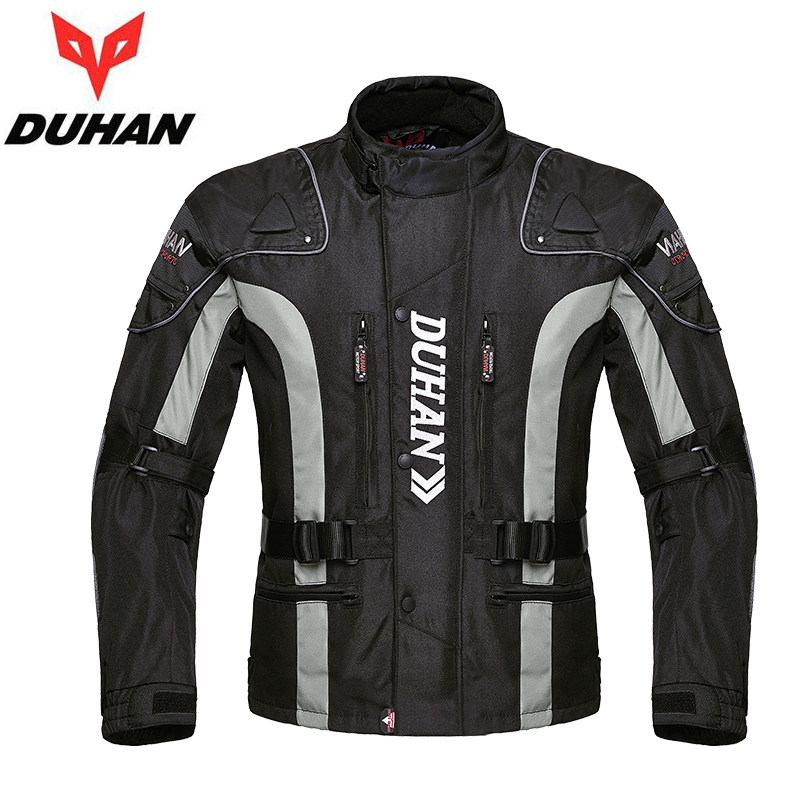 Duhan motorcycle riding suit Men's four seasons motorcycle suit Medium and long version racing clothes Knight equipment clothing winter
