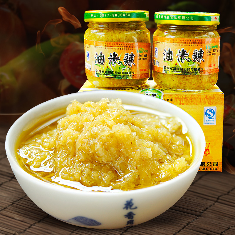 Hongbin oil rice spicy garlic original flavor 200g rice sauce sauce millet spicy Yunnan specialty