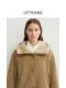 Yuan Yi Letrans Snow Mountain Tour Sheepskin Shearling Hooded Faux Fur One-Piece Straight Short Fur Coat