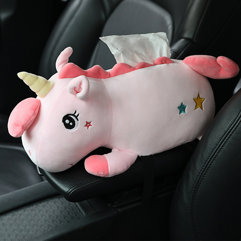Cute pink unicorn paper towel set paper towel bag draw paper bag draw paper box paper towel wrapped paper towel box card car for home use