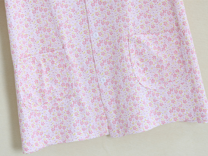 Trung niên và bà già đồ ngủ cotton mở ngắn tay nhà dịch vụ áo sơ mi mảnh duy nhất mẹ mùa hè ngắn tay cardigan phần mỏng pijama ngắn tay