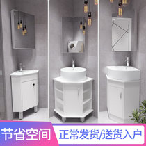 Sector Baths cabinet Composition Small family type corner Triangle Wash Bench Mini PVC floor-type Terra counter Small side