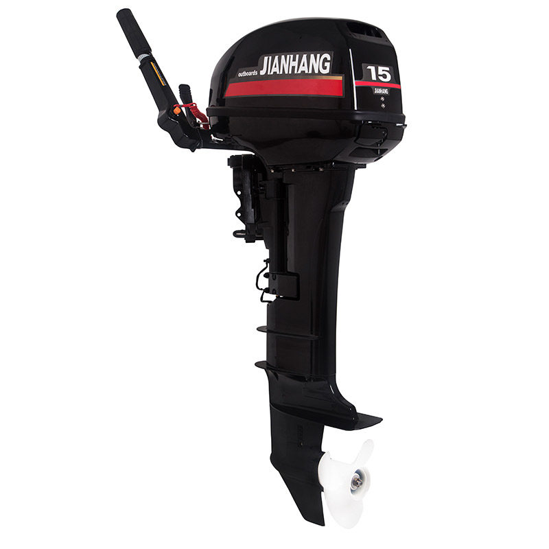 Two-horse ship aviation mountain leaf 2-stroke 15 horsepower outboard machine outboard machine hanging paddle machine propeller long shaft short sleeve, etc