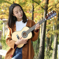 Ji Zhi Lin folk guitar beginner student female male practice wooden jita30 inch 36 inch childrens musical instrument
