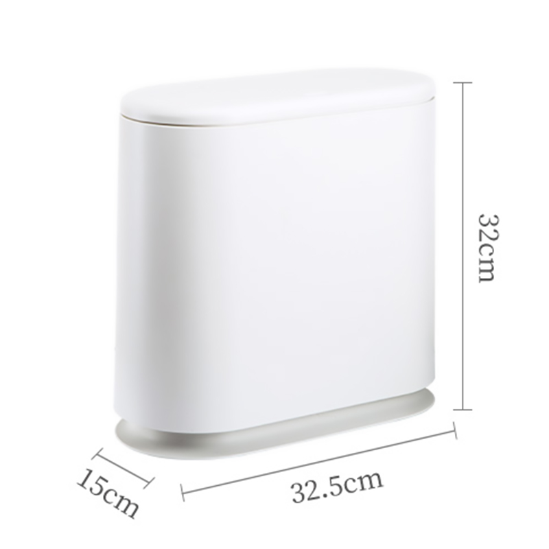 CHENGSHE Linton Chic Modern Trash Can White