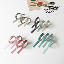 Click Creative stationery Paper tape Morandi color hand account tag Card Sealing sticker ins Wind Korea