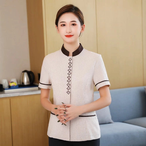 Летняя одежда, комнатный комплект для отеля для работы, короткий рукав