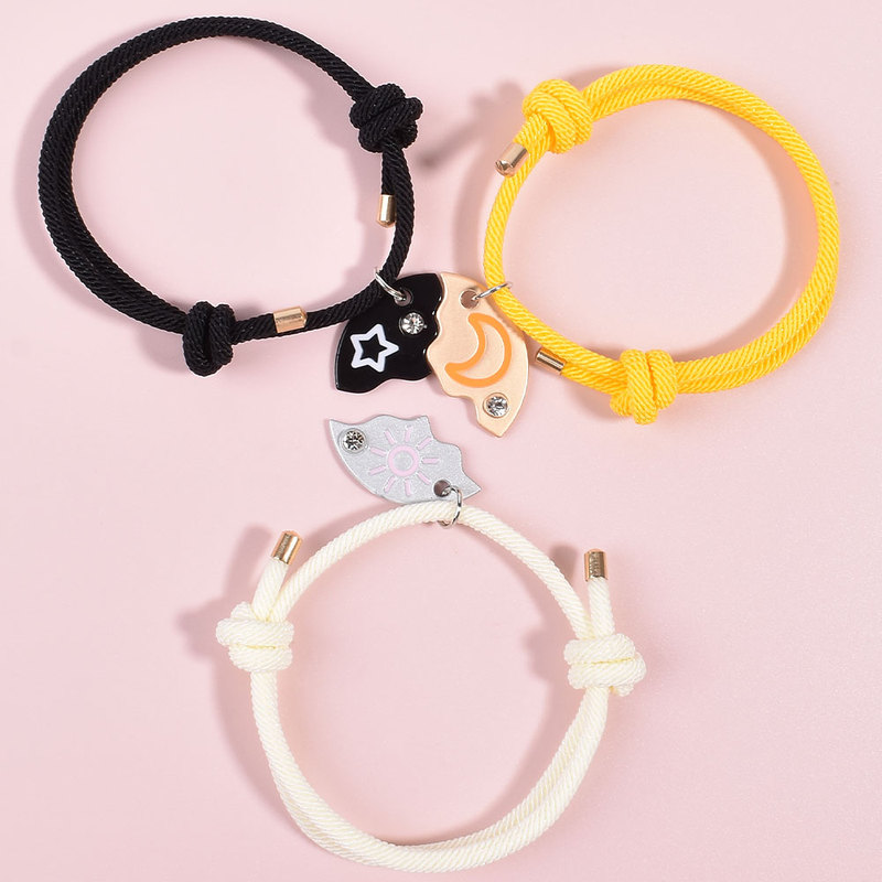 Best Friend Bracelets for Three, Friendship Bracelets for Good Friends, High-Quality Sister Friendship Bracelets, Birthday Moon and Star Bracelets for Girls