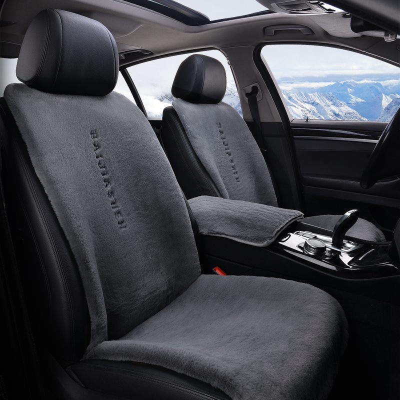 Car seat cushion winter short plush cotton pad vibrato with the same net red anti-slip wool mat small brute waist winter seat cushion