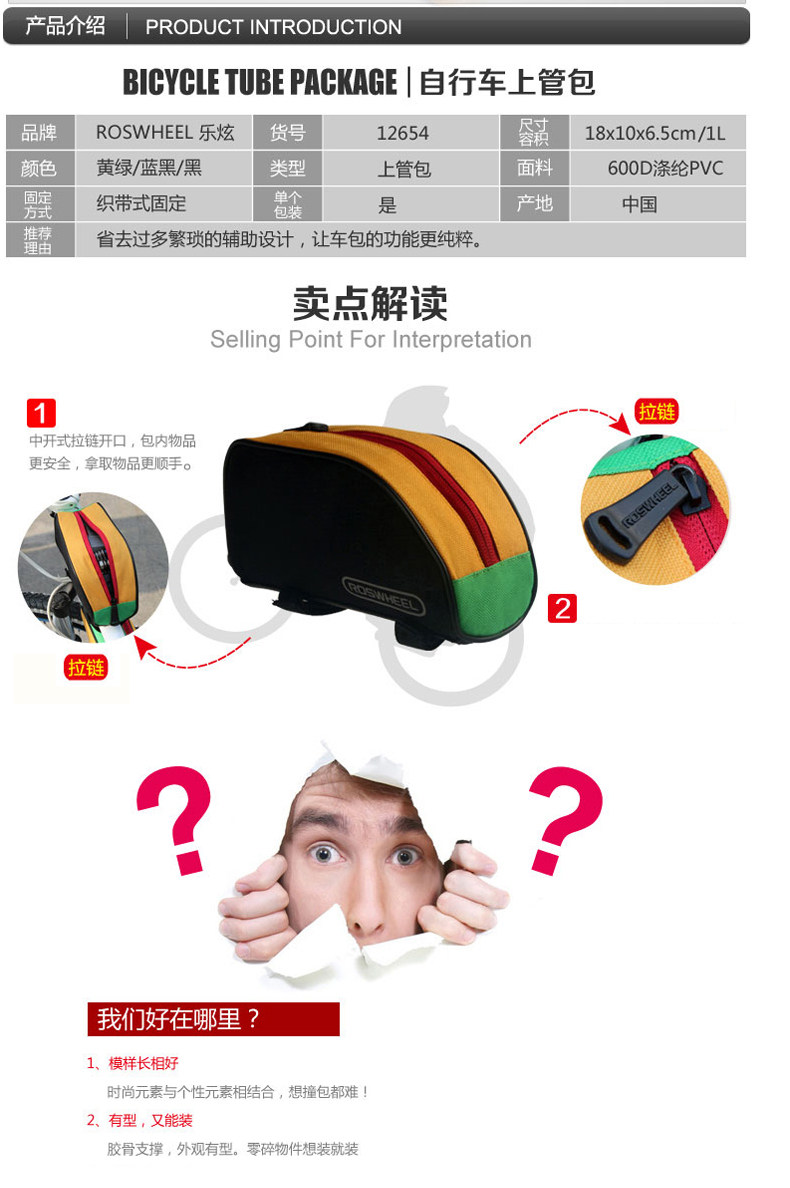 Sacoche pour vélo ROSWHEEL - Ref 2217436 Image 5