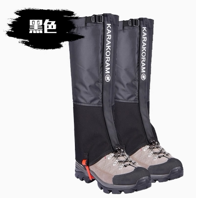 진정한 검은 색 크리스탈 Rakakonam 남자와 여자 야외 방수 내장 내장 등산 하이킹 모래 방해 곤충 보호 발 커버 스노우 커버