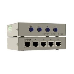 RJ45 네트워크 주유기 스위치 4 흡입구 1 아울렛 4 포트