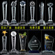 Xi'an manufacturer crystal trophy custom-made thumb metal creative resin five-pointed star annual meeting trophy
