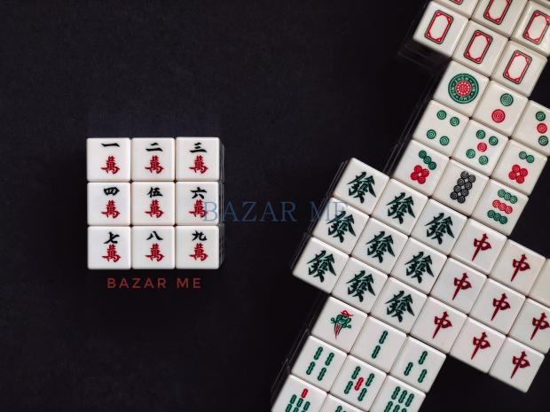 BAZAR ME Chinese and Western Brainstorming Fun 3rd Order Mahjong Style Decoration Rubik's Cube MAJONG CUBE