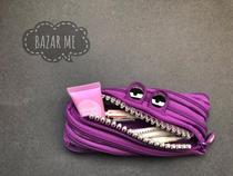 Israel Tide brand small monster dream purple zipper large silver tooth pen bag stationery storage bag ZIPIT MONSTAR