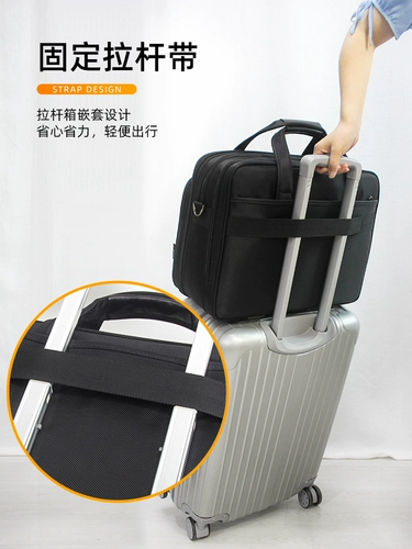 雅杰 Вместительный и большой водонепроницаемый ноутбук, сумка на одно плечо, бизнес-версия, ткань оксфорд, 19 дюймов