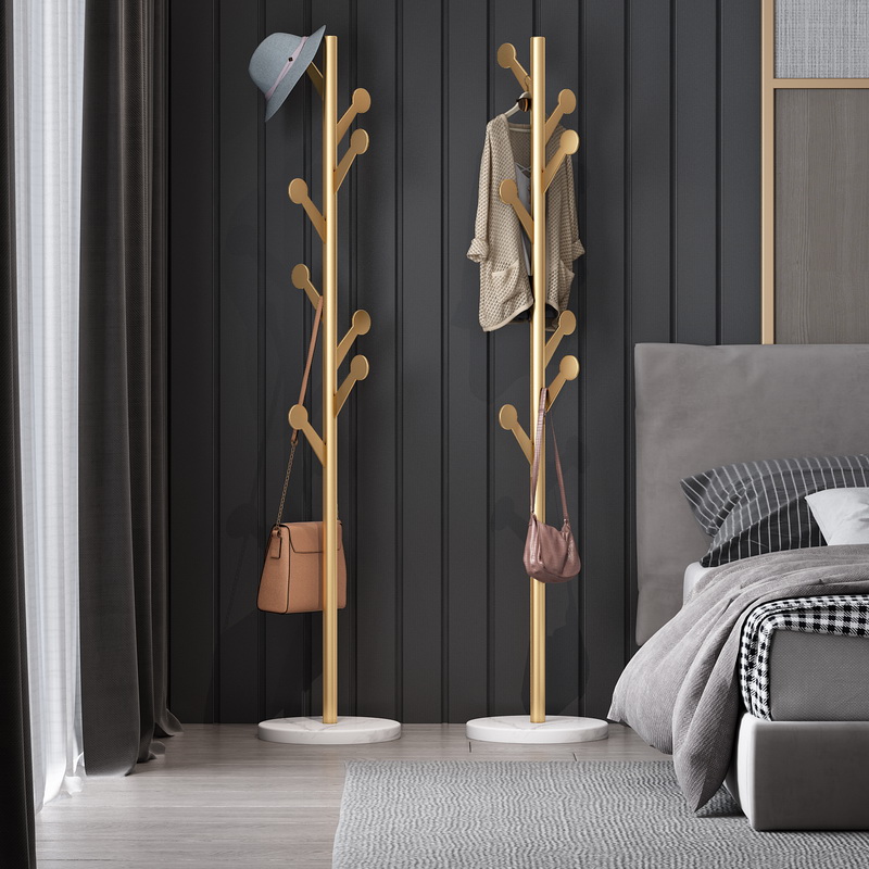 Light luxury marble hanger landing bedroom small clothing shelves home for Nordic network red cap rack provincial space