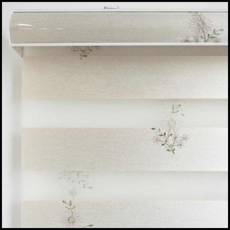 High-end embroidered soft yarn curtain zebra curtain blinds curtain roller curtain Bedroom curtain Study restaurant balcony curtain customization