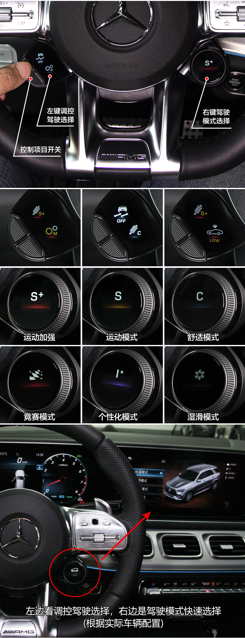 Руль ретрофит 适用于奔驰gt glc glc63 gle53 大g改装amg63方向盘旋钮oled按键 CME