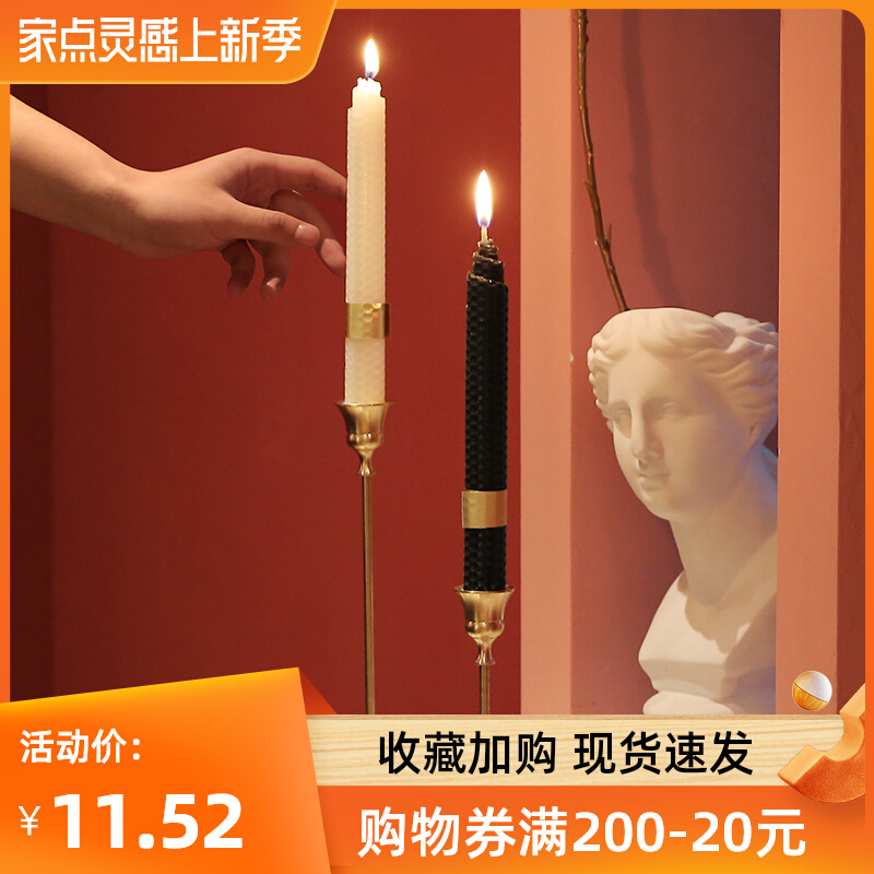 ins candlestick honeycomb candles American hands for retro colored bars Wax Photography Props Wedding Dining Room Folk